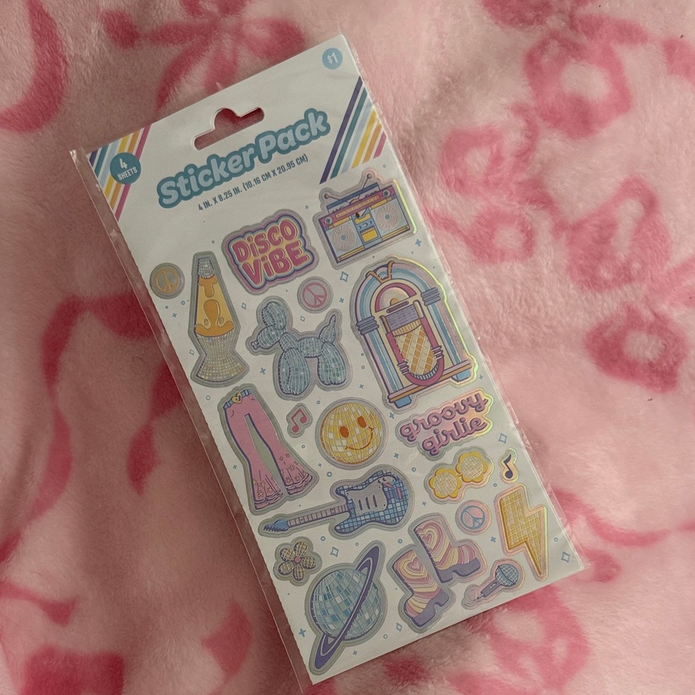💕bundle for FREE💕Colorful Disco Vibe Sticker Pack